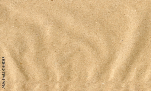 Brown kraft paper or cardboard texture background. A sheet of recycled kraft paper. Realistic vector illustration 
