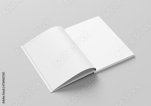 Blank hard cover book mockup