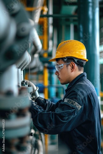 Male worker inspection at s...