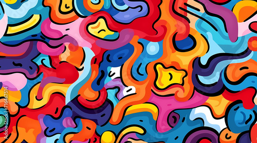 Abstract seamless doodle background  artistic background