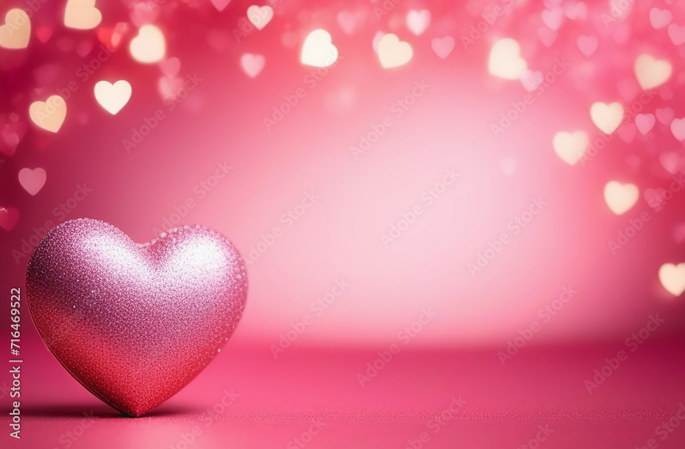 Heart on a pink background.