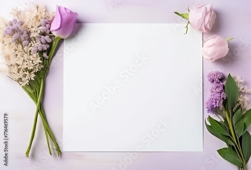 International Women s Day blank white paper sheet for greeting text