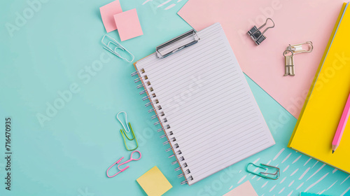 Notebook paper pencil