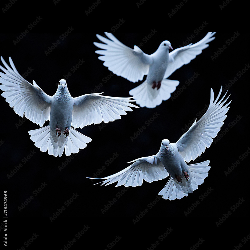 Obraz premium white dove flying