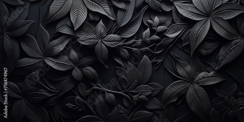 Black and White Photo of Leaves, Natures Monochrome Beauty Captured in a Simple Snapshot