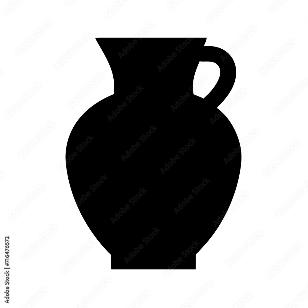 simple vase illustration The shape of the vase is symmetrical and classic.