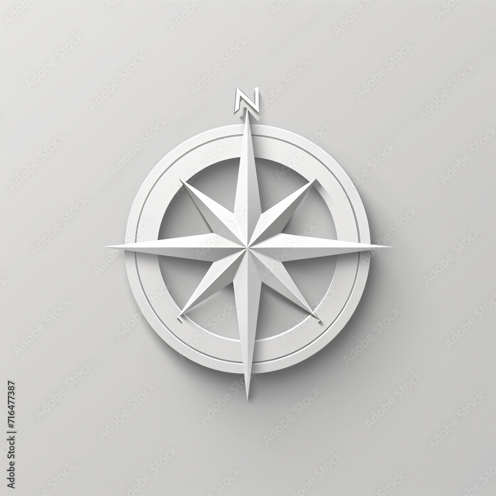 Simple Compass vector icon