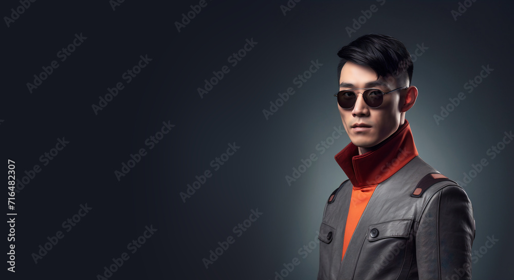 Fototapeta premium man, dressed in retro style