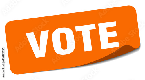 vote sticker. vote label