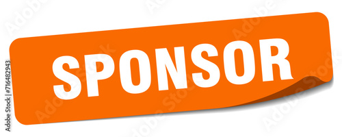 sponsor sticker. sponsor label