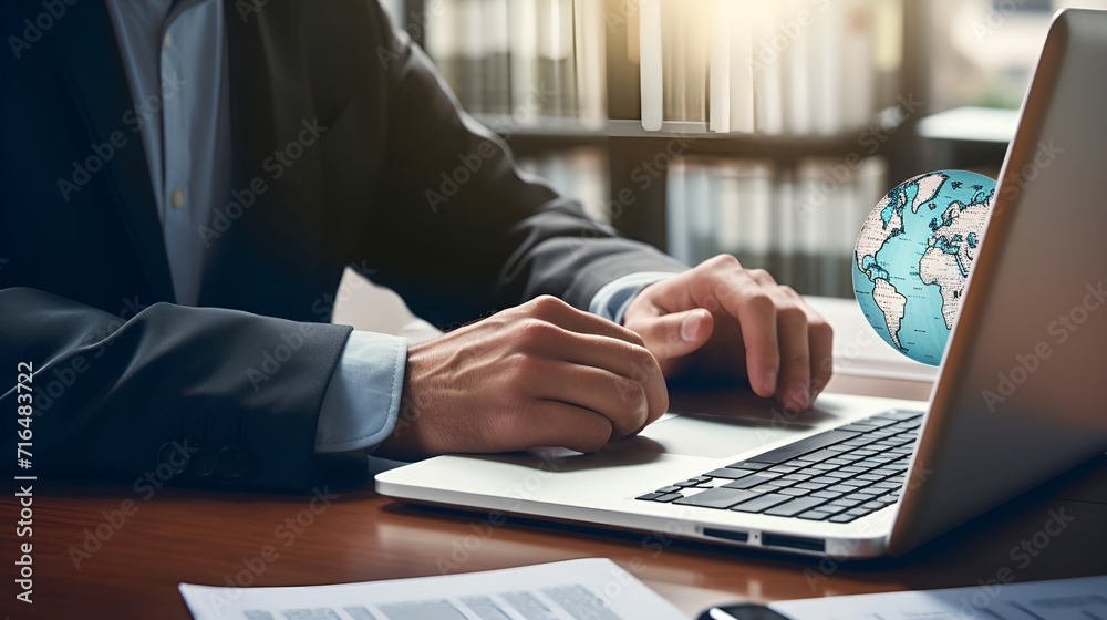 businessman working on laptop businessman working on laptop