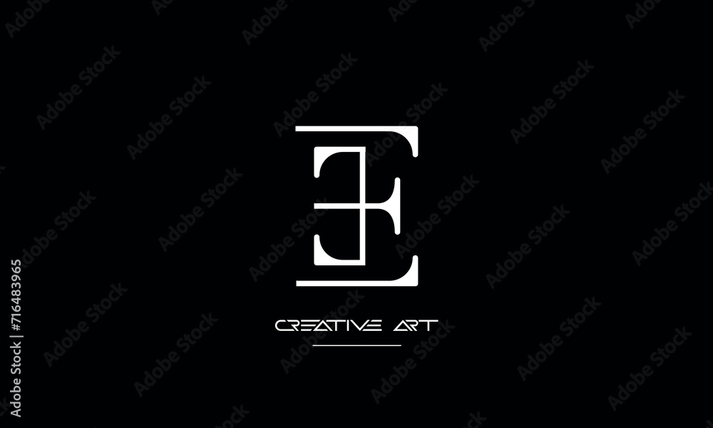 EE, E abstract letters logo monogram