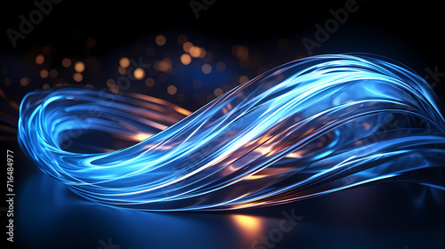 Glowing shiny lines effect vector background, technology lines background and light effect, 3D rendering