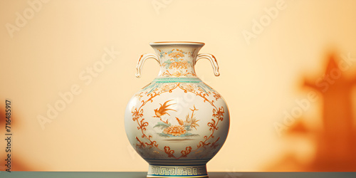 Obraz na płótnie Threads of Legacy: A Visual Journey into the Artistry of Chinese Ceramics, Embro