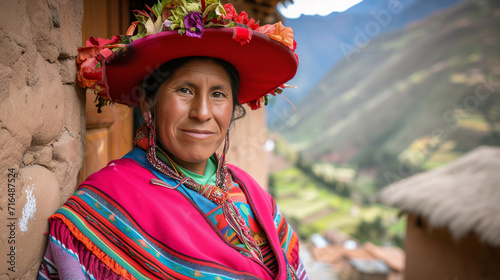 Quechua woman in Andes