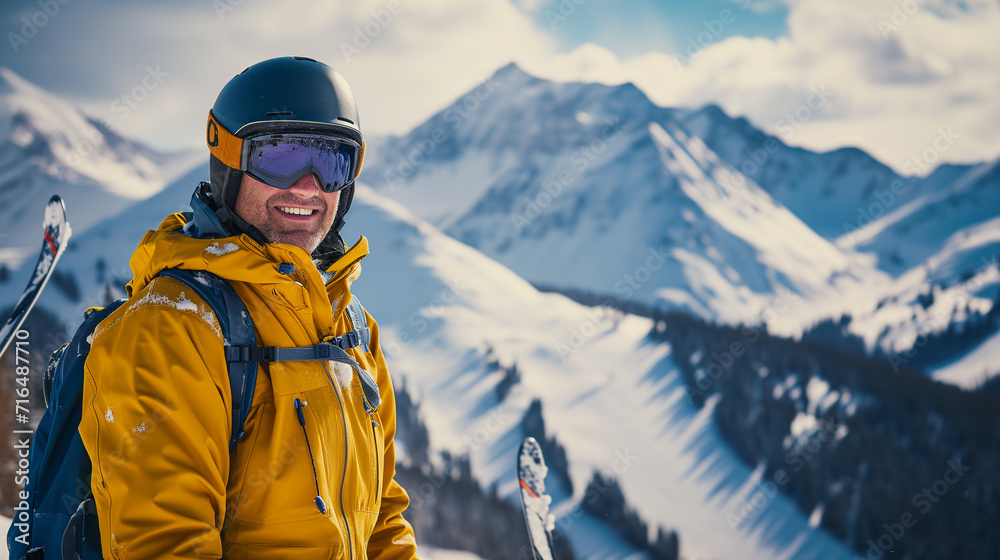 Captivating portrait of a ski instructor