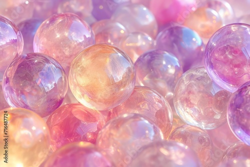 Abstract background of colorful bubbles