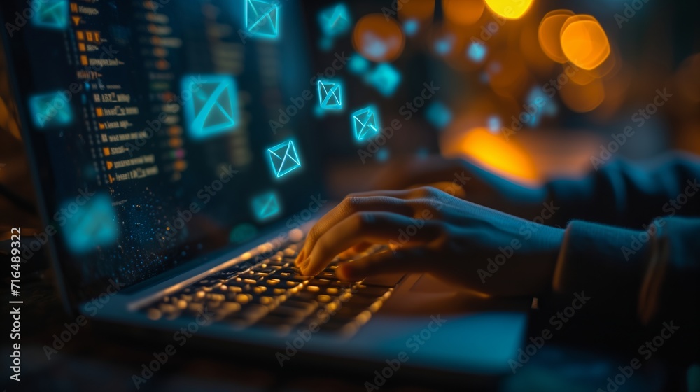 Spam Emails concept messages sent over the internet, typically to a large number of users, for advertising, phishing Spam Emails concept messages sent over the internet, typically to a large number of users, for advertising, phishing