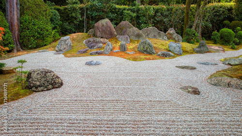 Japanese Garden at Shinnyodo temple n Kyoto, Japan photo