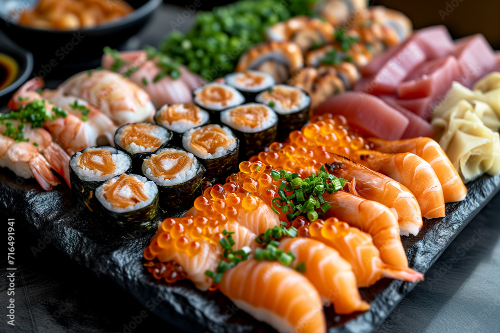Seafood on a large plate. Assorted seafood from mussels, oysters, crab, shrimp Seafood on a large plate. Assorted seafood from mussels, oysters, crab, shrimp