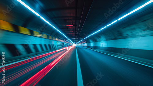 Panning shot through the tunnel for safe and fast