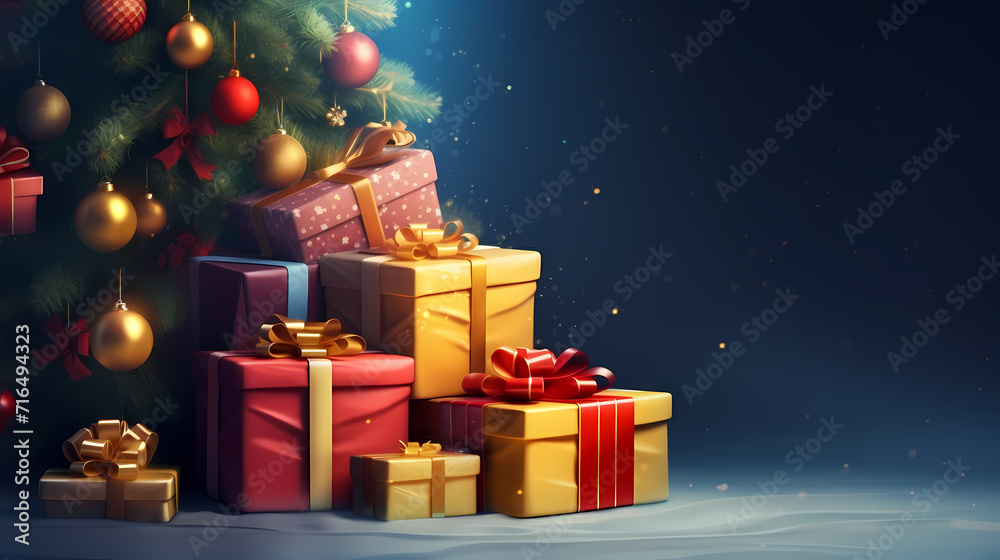 Gift background with copy space for Christmas gifts, holiday or birthday Gift background with copy space for Christmas gifts, holiday or birthday