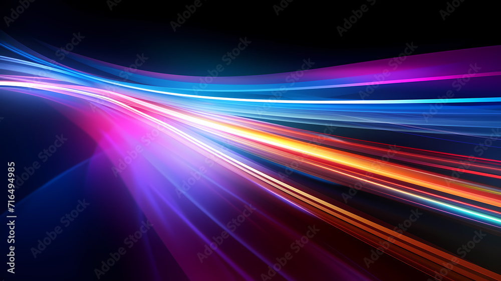 Glowing road speed lines, neon speed abstract background Glowing road speed lines, neon speed abstract background