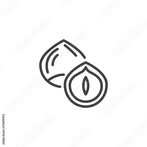 Hazelnut line icon