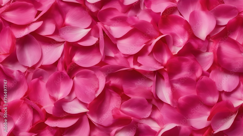 Bright pink rose petals. Pattern of petals.	