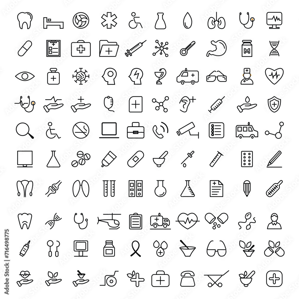 health healthcare hospital concept icon set web icons collection