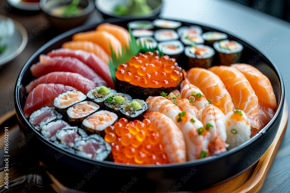 Seafood on a large plate. Assorted seafood from mussels, oysters, crab, shrimp Seafood on a large plate. Assorted seafood from mussels, oysters, crab, shrimp