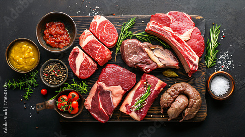Various cuts of meat