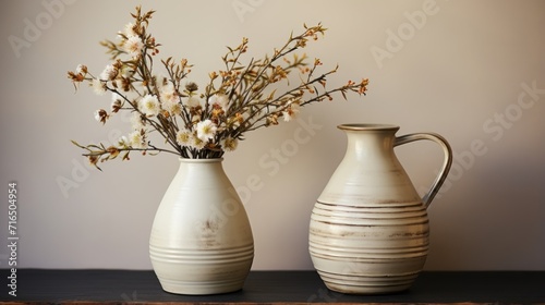 Soft home decor white jug vase with small flowers UHD wallpaper
