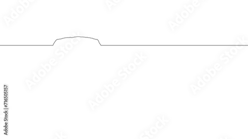 Uluru Ayers Rock Minimalist Single Line Mountain Vector