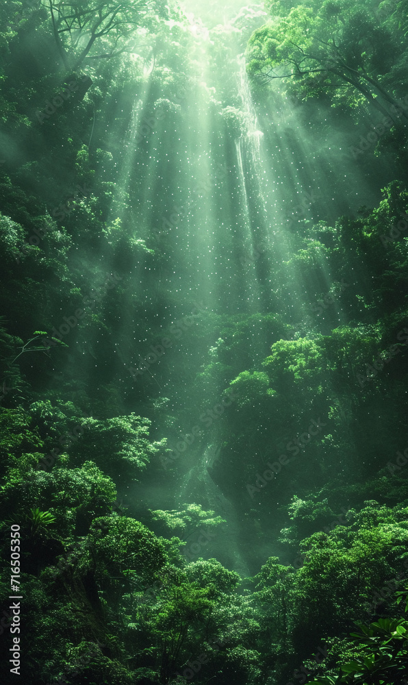 A mystical nature background for an oracle card. AI generative
