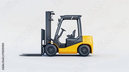 Powerful wheel forklift with telescopic mast