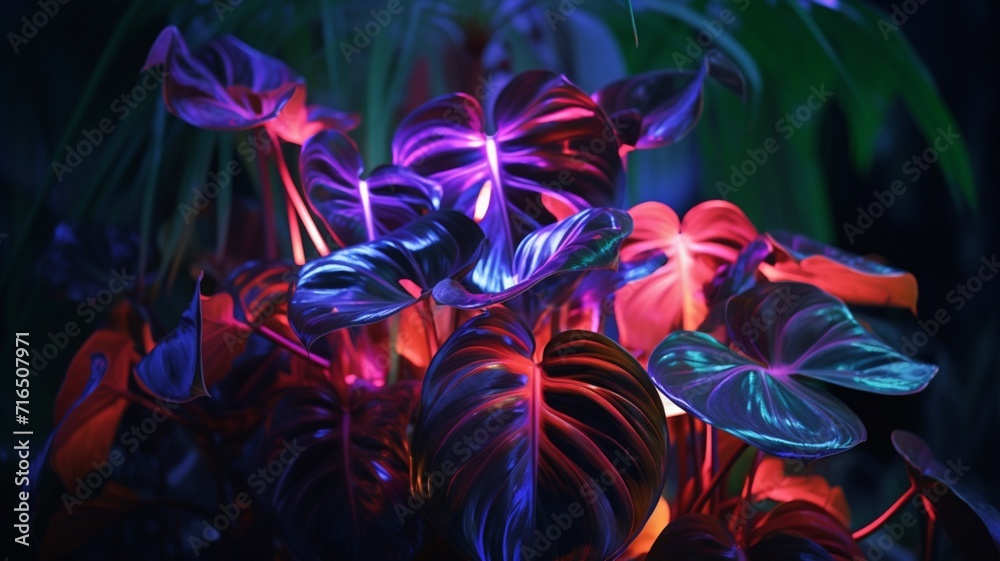 Beautiful Asian tropical plant tree neon glow picture wallpaper Beautiful Asian tropical plant tree neon glow picture wallpaper