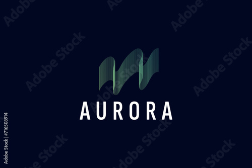aurora logo vector icon illustration