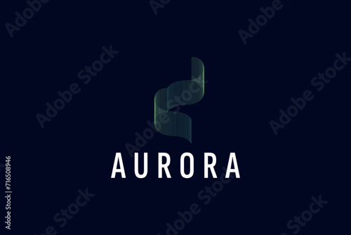 aurora logo vector icon illustration