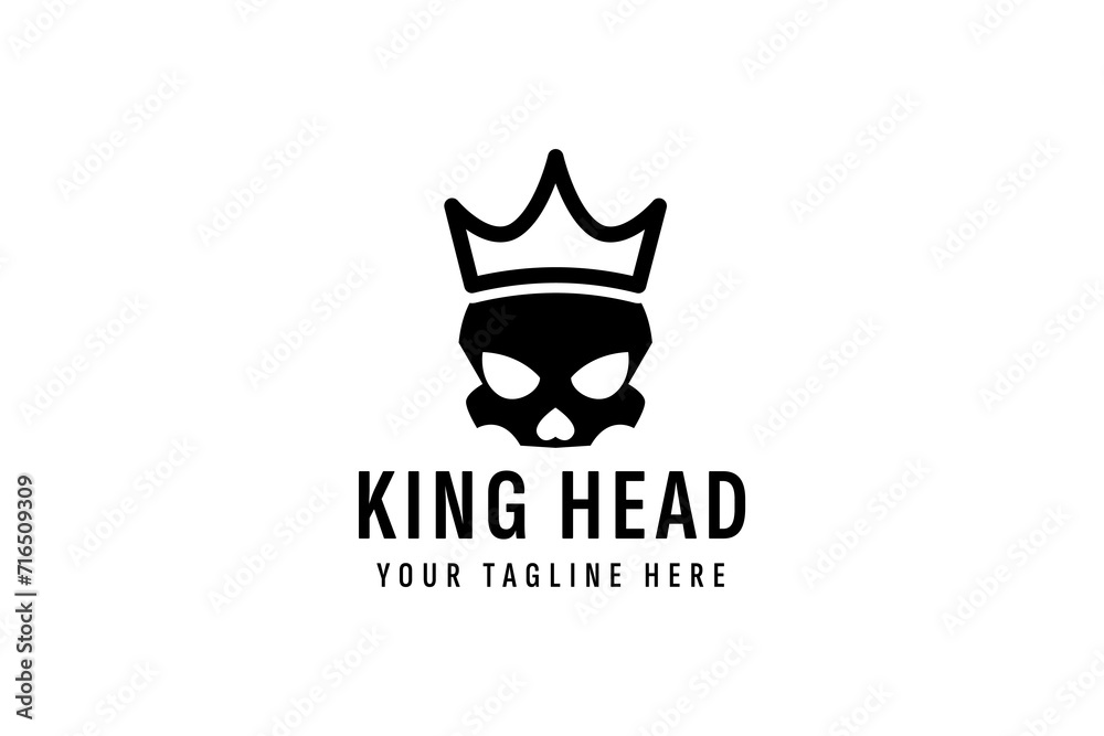 king skull logo vector icon illustration king skull logo vector icon illustration