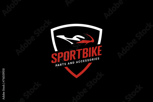 sportbike logo vector icon illustration photo