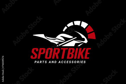 sportbike logo vector icon illustration