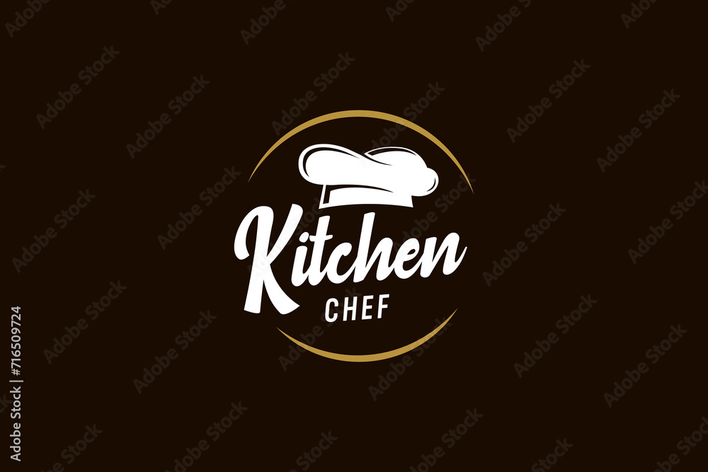 Obraz premium chef logo vector icon illustration