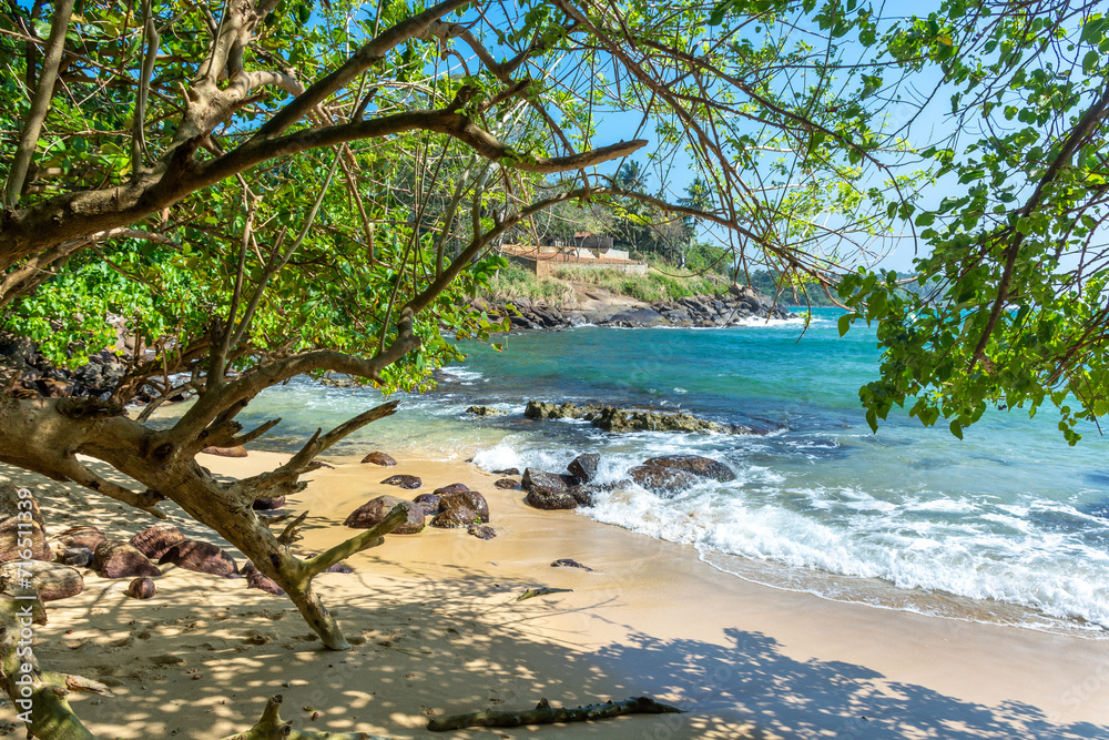 Beautiful Indian Ocean coastline on the island of Sri Lanka, Dondra ...