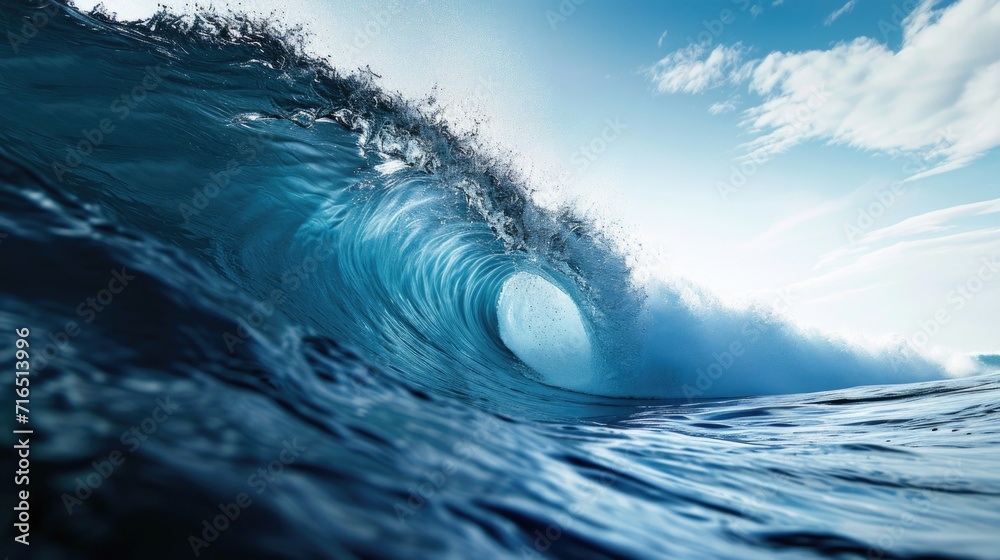 Majestic Ocean Wave at Sunset - The Power of Nature Captured