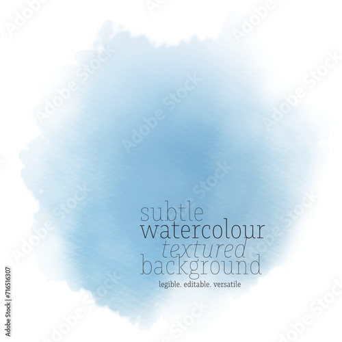 Subtle Watercolor Textured Background With Graduated Pale Blue Hues