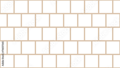 White background with beige squares tiles