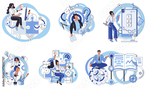 Process optimization vector illustration. Strategic development ensures alignment operations with business goals Continuous improvement is necessary for effective optimization processes