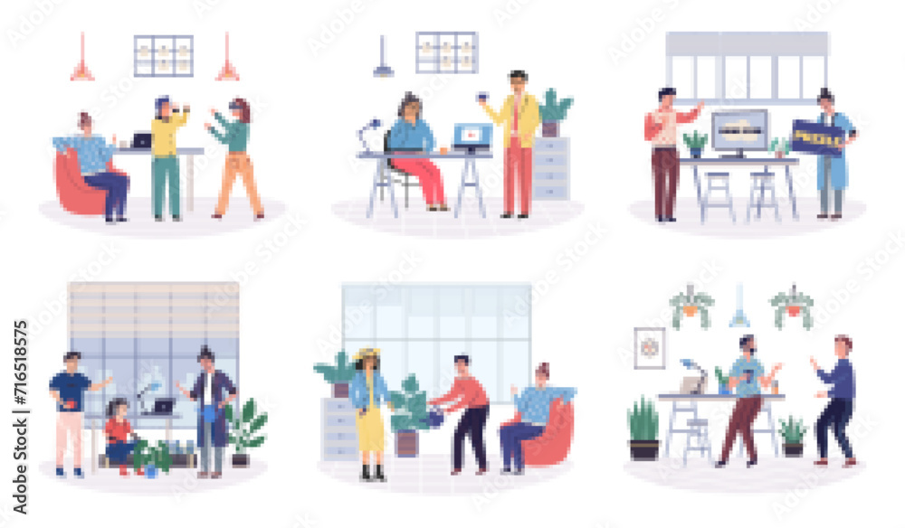 Office rest vector illustration. Employment in supportive organization allows for opportunities to rest and recharge The office can be place relaxation, providing break from daily responsibilities
