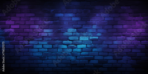Brick wall background neon colors grunge texture or pattern for design backdrop Generative ai 